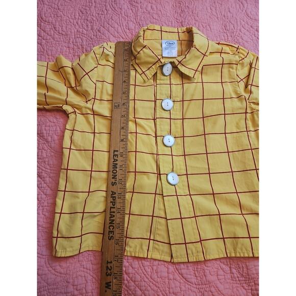 Official Disney Woody Toy Story Costume Shirt Yellow Unisex Kids Size 5/6 - Picture 5 of 9